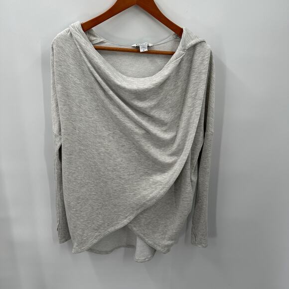 ATHLETA Purana Wrap Sweatshirt in Grey Heather 486073 // XS - Picture 3 of 10